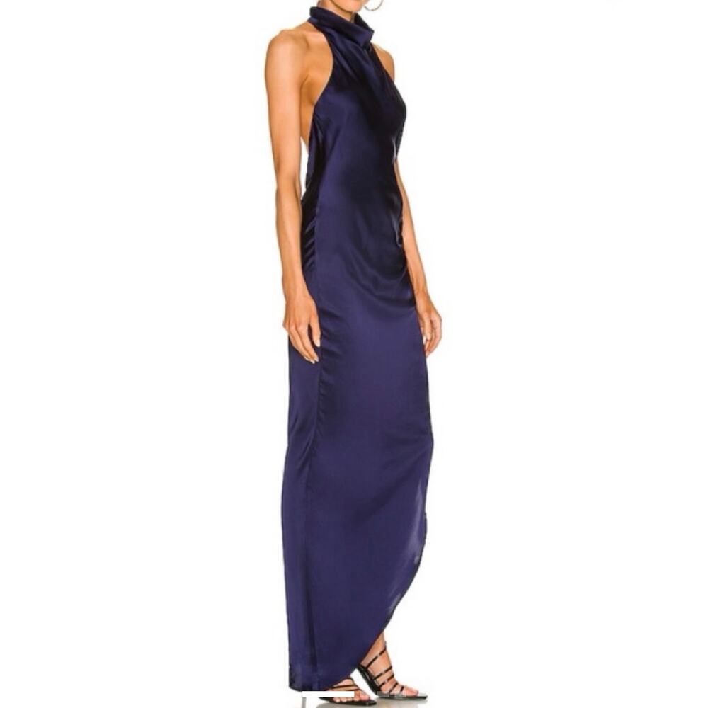 New Amanda Uprichard  Revolve samba silk imperial blue dress gown sz XL - Picture 5 of 10